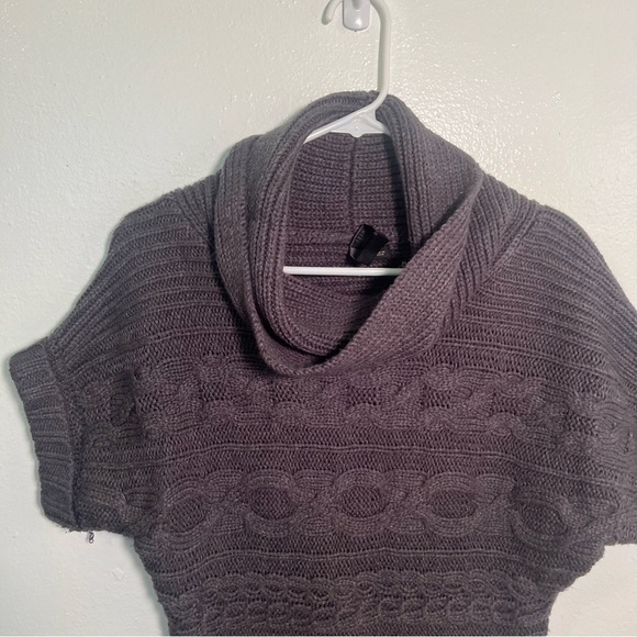 Nine West Jeans Turtleneck Sweater Dark Gray Cableknit S - Picture 2 of 9